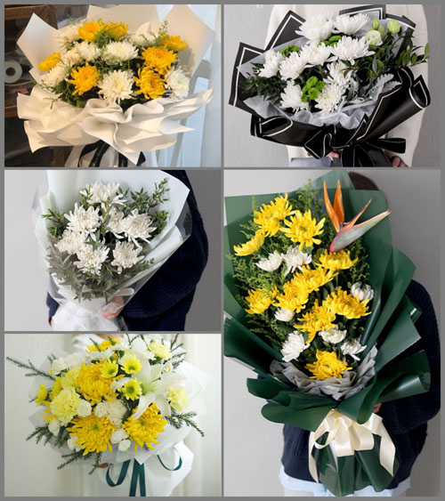 广东梅州市丰顺县埔寨镇茅园村白事花束代送